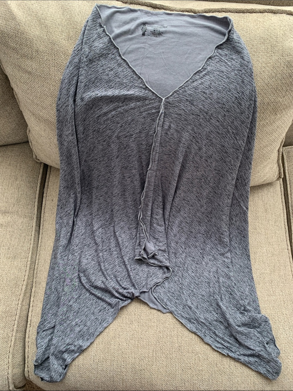 Bamboobies Nursing Cover Breastfeeding Shawl Gray Bamboo Top Soft Material